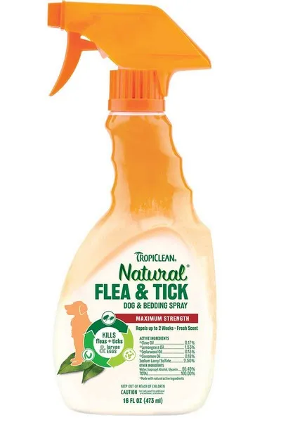 16oz Tropiclean Flea & Tick Spray For Pets - Flea & Tick